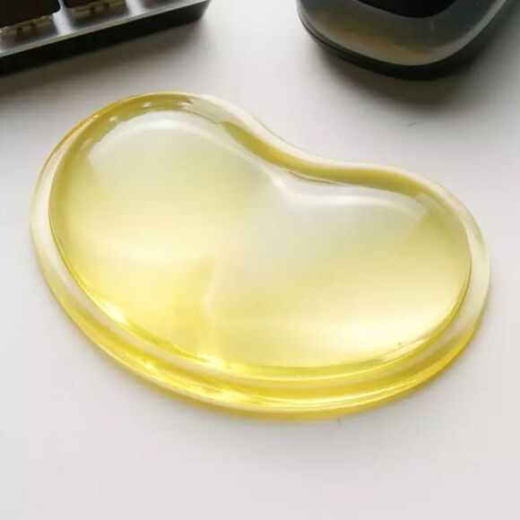🆕Yellow Heart Shaped Soft Silicone Wrist Rest - Picture 2 of 6